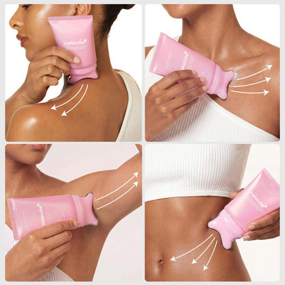 [NEW] [melacube] PDRN Collagen Gua Sha Neck Wrinkle Cream | Built-In Gua Sha Massager with Volufiline 5% + PDRN | Firming, Contour Care for the Look of Fine Lines, Jawline, Neck, Décolleté,Underarms, Chest, Legs, Shoulder | Massage Cream | Korean Skincare