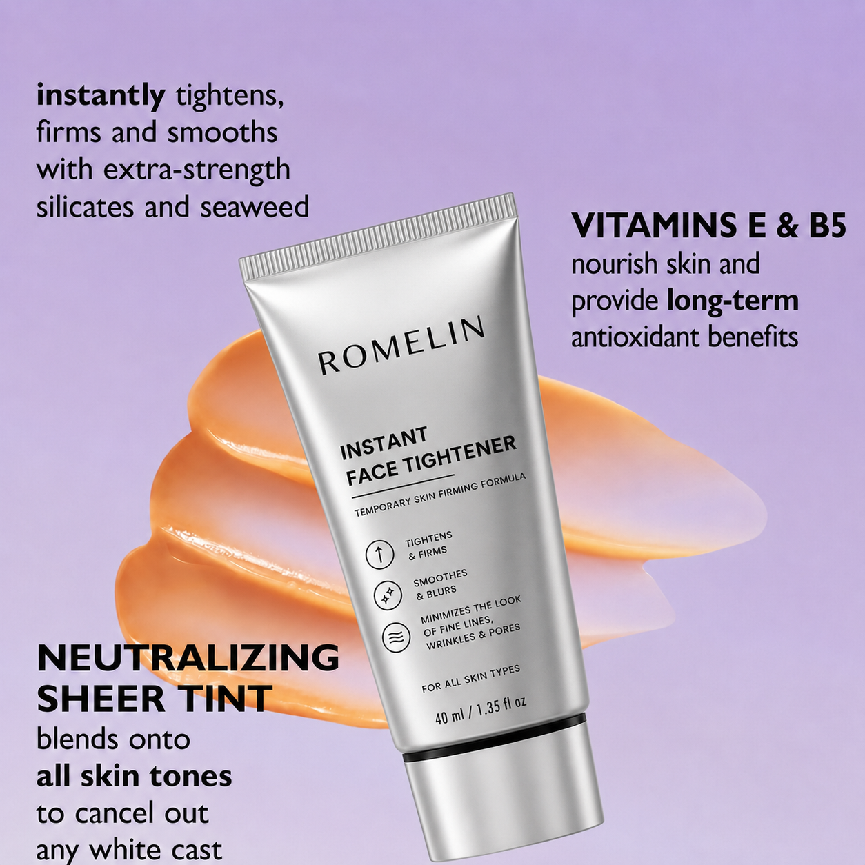 Instantly Tightens • Smooths • Blurs Fine Lines-Instant Face Tightener